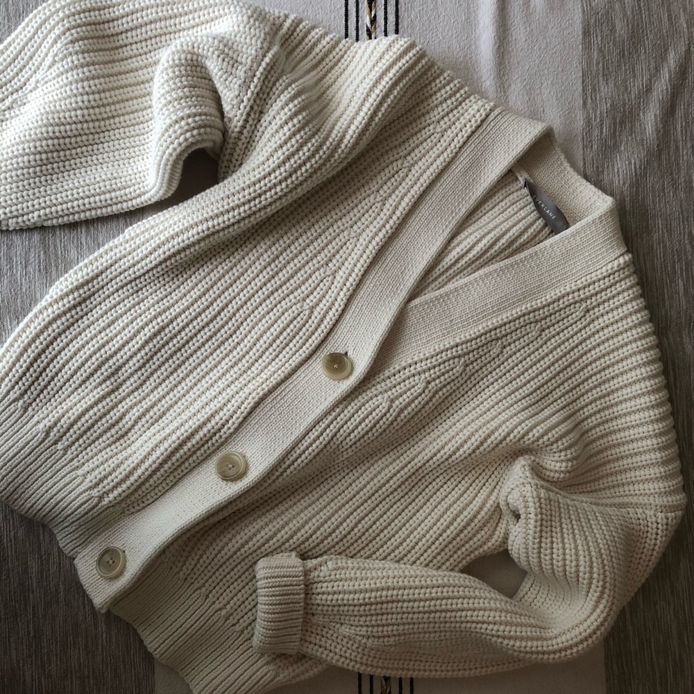 Everlane Textured chunky Cotton Cardigan, Babaaish
